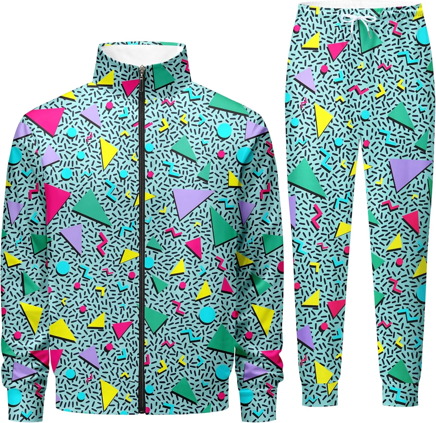 001 80s/90s Outfit for Men, Sweatsuit Set, Tracksuit, 01-S