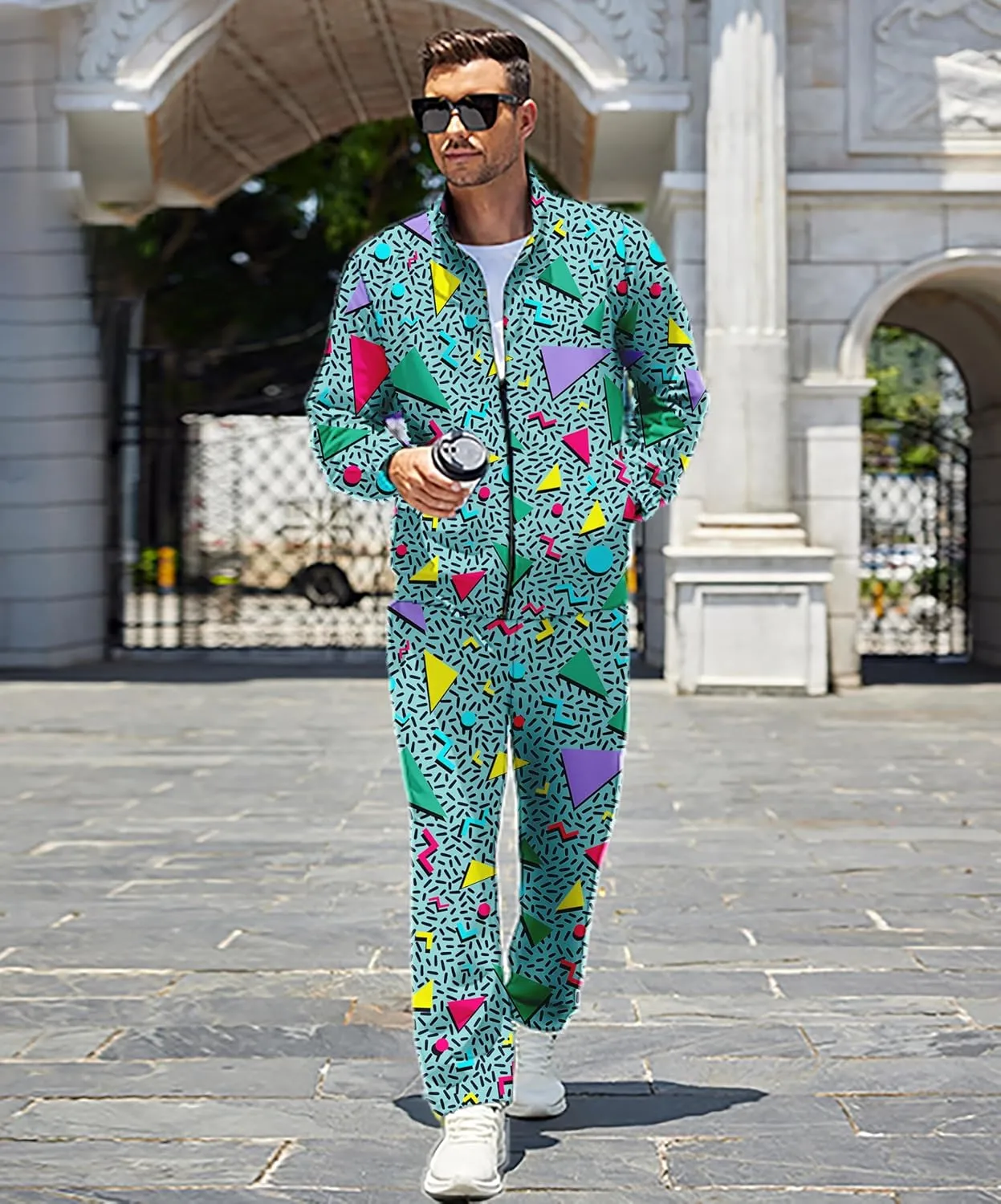 001 80s/90s Outfit for Men, Sweatsuit Set, Tracksuit, 01-S