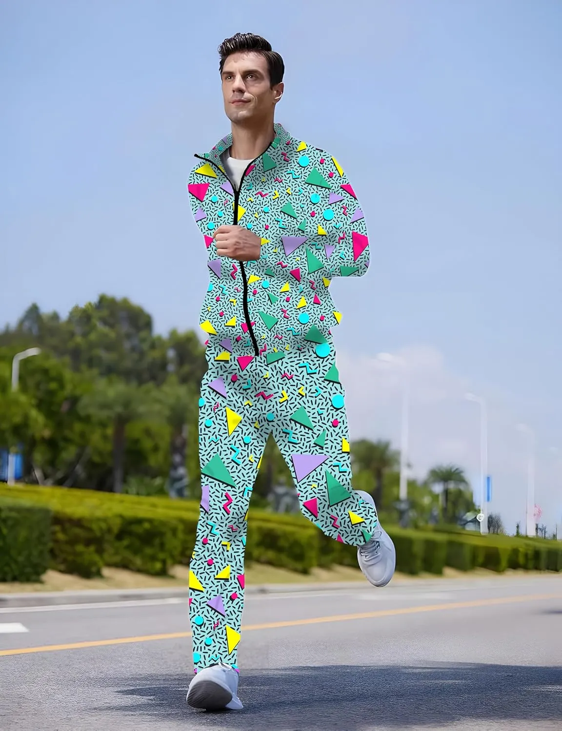 001 80s/90s Outfit for Men, Sweatsuit Set, Tracksuit, 01-S