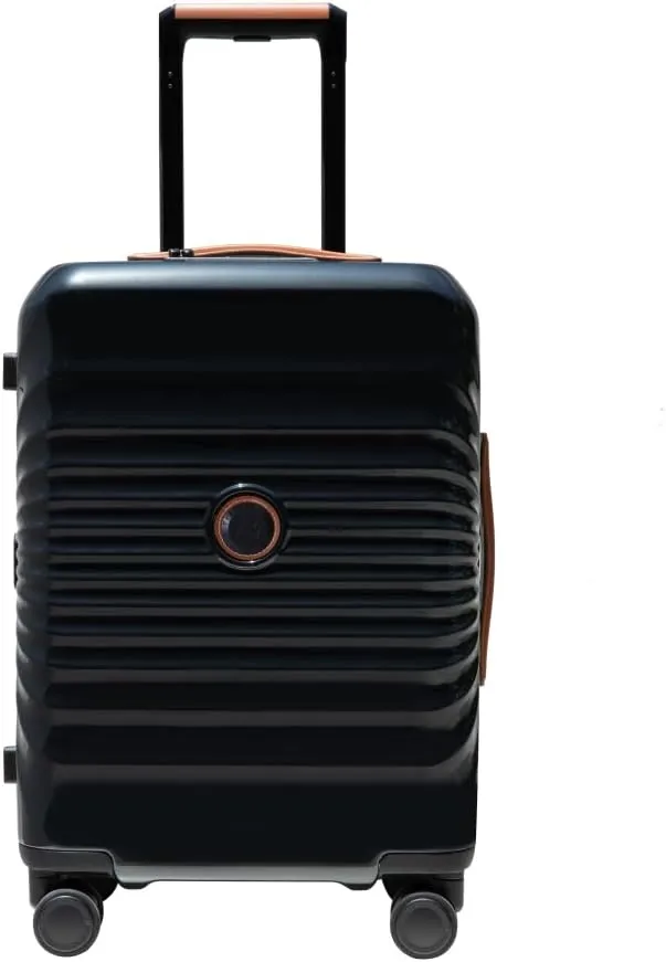 28" Lightweight Hardshell Luggage - Expandable Checked Suitcase with Lock, USB Charging Port & Wheel Lock - Spinner Wheels & Leather Handle (Black   ABS PC)