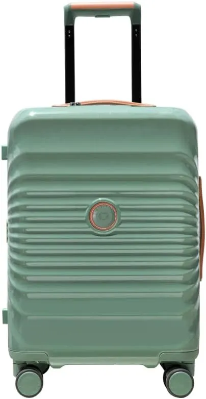 28" Lightweight Hardshell Luggage - Expandable Checked Suitcase with Lock, USB Charging Port & Wheel Lock - Spinner Wheels & Leather Handle (Green   ABS PC)