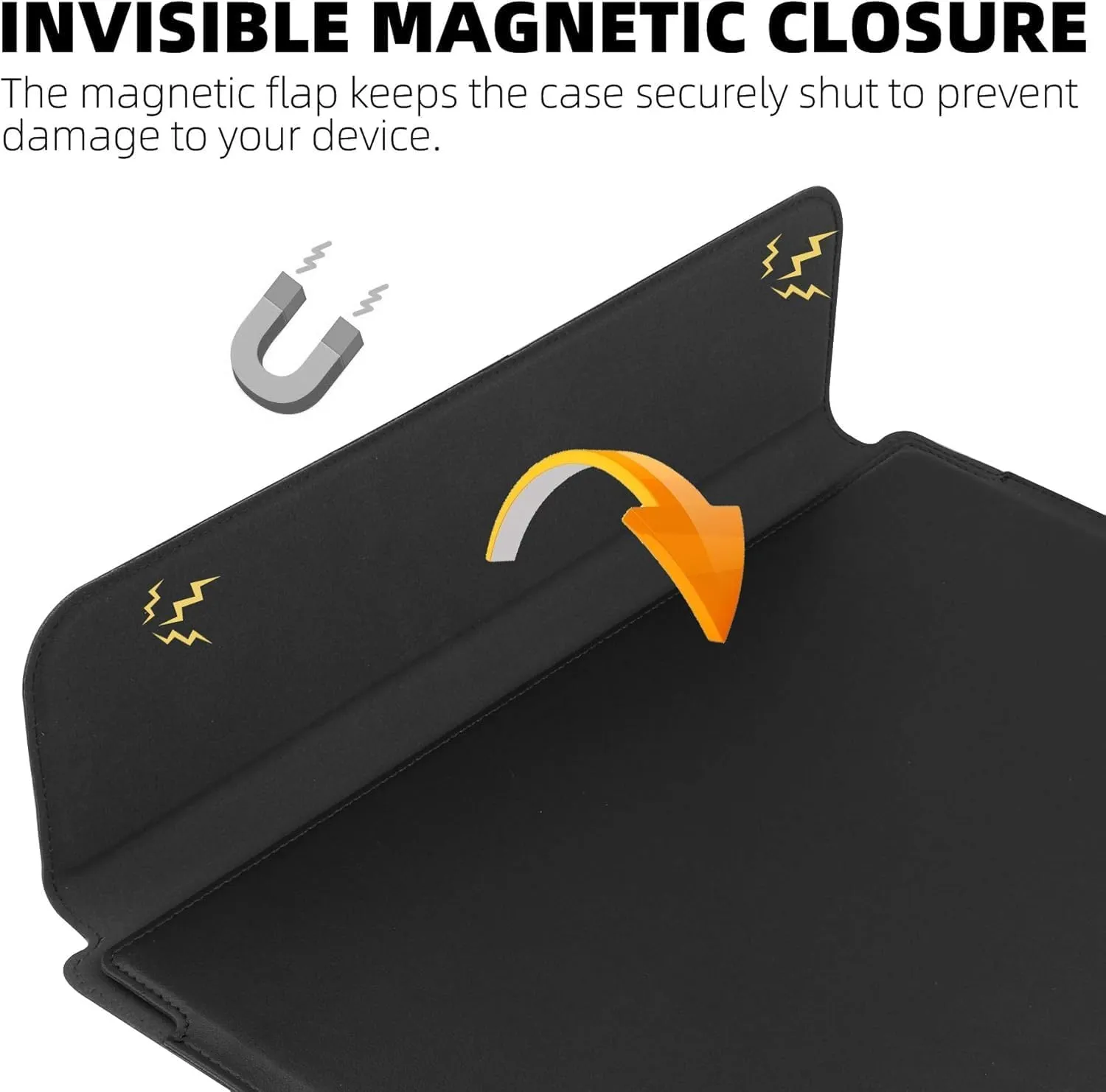3-in-1 Laptop Sleeve Protective PU Leather Case Waterproof Shockproof Magnetic Closure Adjustable Stand Mouse Pad Lightweight 14-16 Inch Laptop and Tablet Universal Fit Portable Durable Colour Black