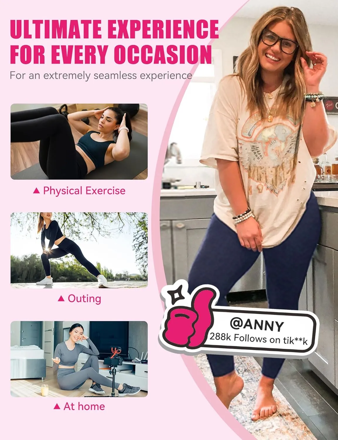 3 Pack Yoga Pants with Pockets for Women, Tummy Control Black Compression Gym Workout Leggings