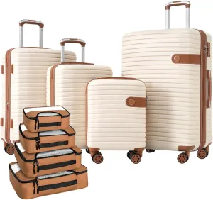 4 Piece Luggage Set Suitcase Set, ABS Hard Shell Lightweight Expandable Travel Luggage with Spinner Wheels for Men Women(16/20/24/28)