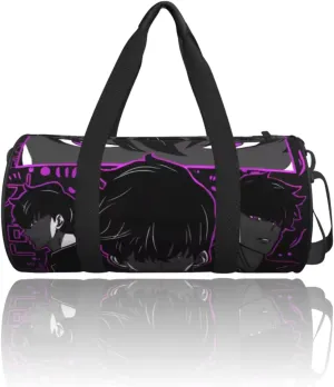 Anime Gym Bag for Women Men - Large Capacity Waterproof Workout Fitness Travel Sports Bags Fashion Street Camping Weekender Expandable Carry On Duffle Bag For Couple (F1)
