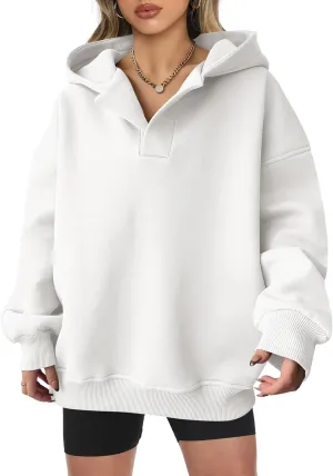 ANRABESS Womens Oversized Hoodies V Neck Sweatshirts Long Sleeve Pullover Casual Fall Teen Girls Preppy Clothes 2025 Trendy