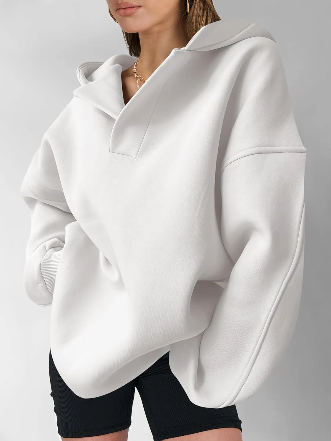 ANRABESS Womens Oversized Hoodies V Neck Sweatshirts Long Sleeve Pullover Casual Fall Teen Girls Preppy Clothes 2025 Trendy