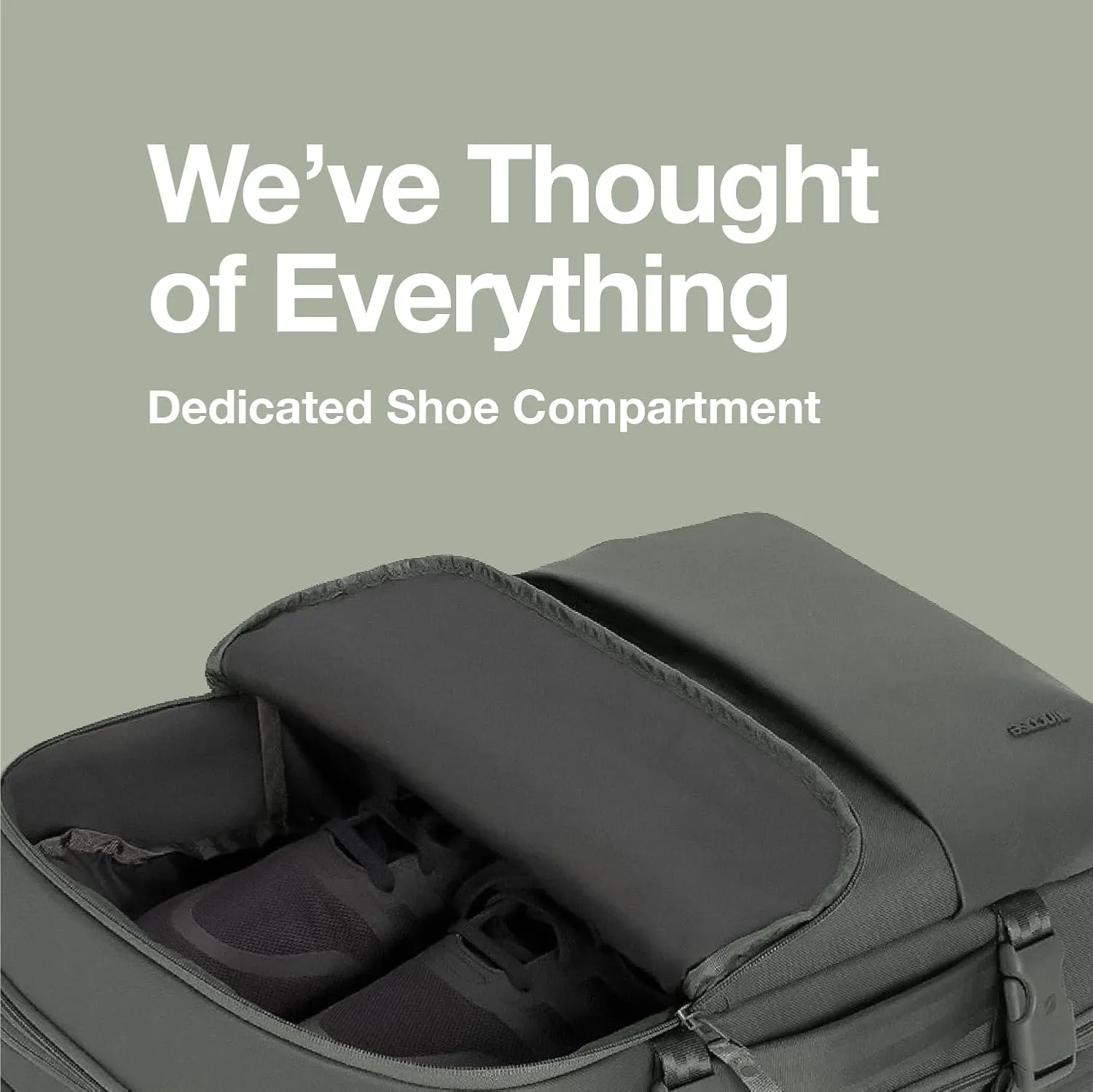 A.R.C. Travel Pack - ReSpun 100% Recycled Polyester, 38L Backpack, RFID-Blocking, Shoe Compartment, Expansion Zipper, Ergonomic Straps, Laptop Compartment for 16 PC/Mac, Travel Pass Through - Black