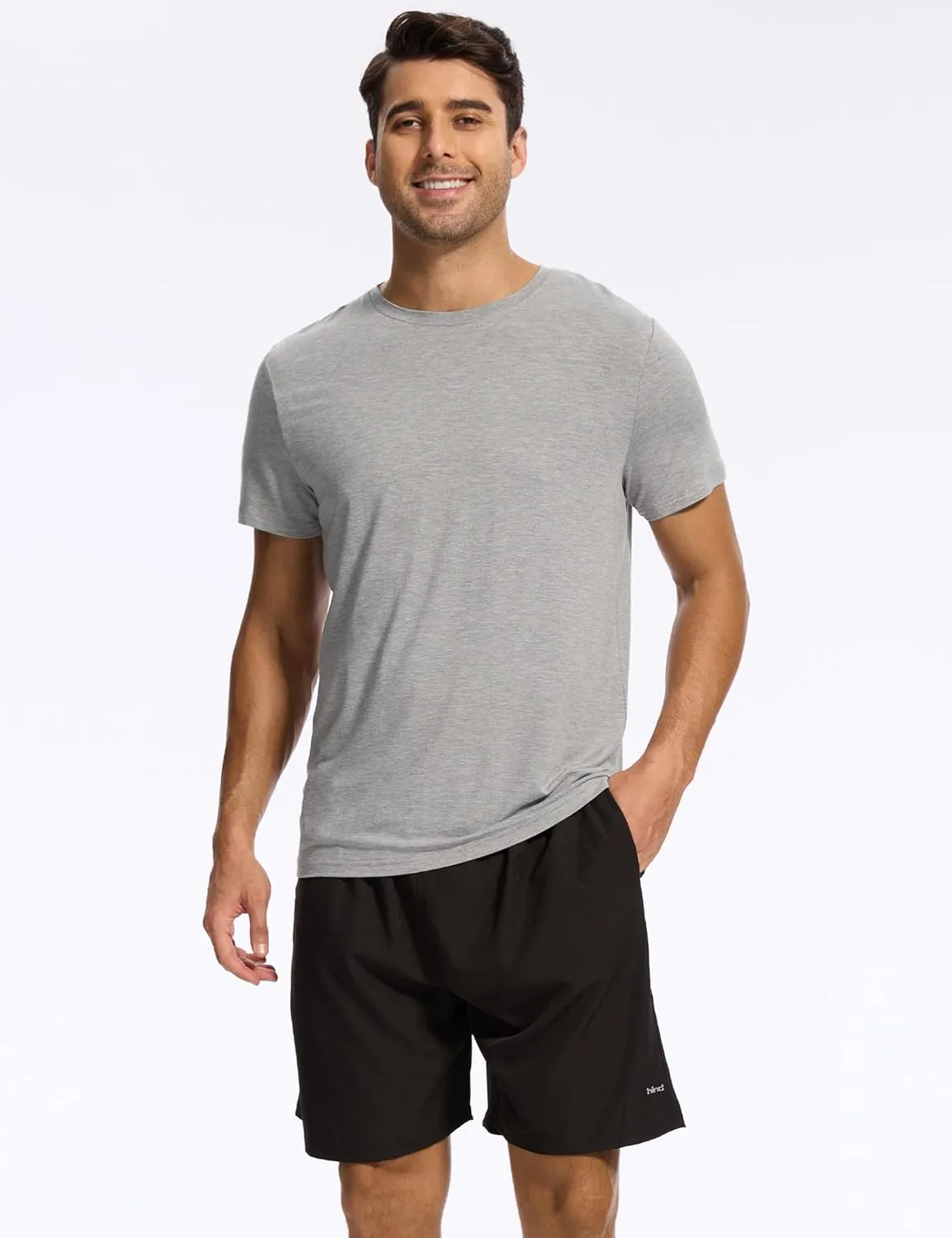Bamboo-derived Viscose Men's Pajama Tops Summer Short Sleeve Basic Sleep Shirt