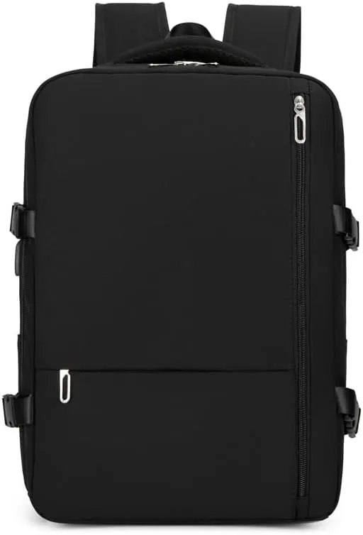 Black Laptop Backpack for Men and Women,16 Inches Professional Computer Bag, Waterproof Work Bags with USB Port, Backpack, Anti Theft Laptop Charging Port, Water Resistant, Approved