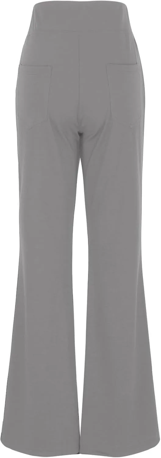 Bootcut Dress Pants for Women Solid High Waisted Straight Pant Regular Business Casual Work Trousers with Pockets