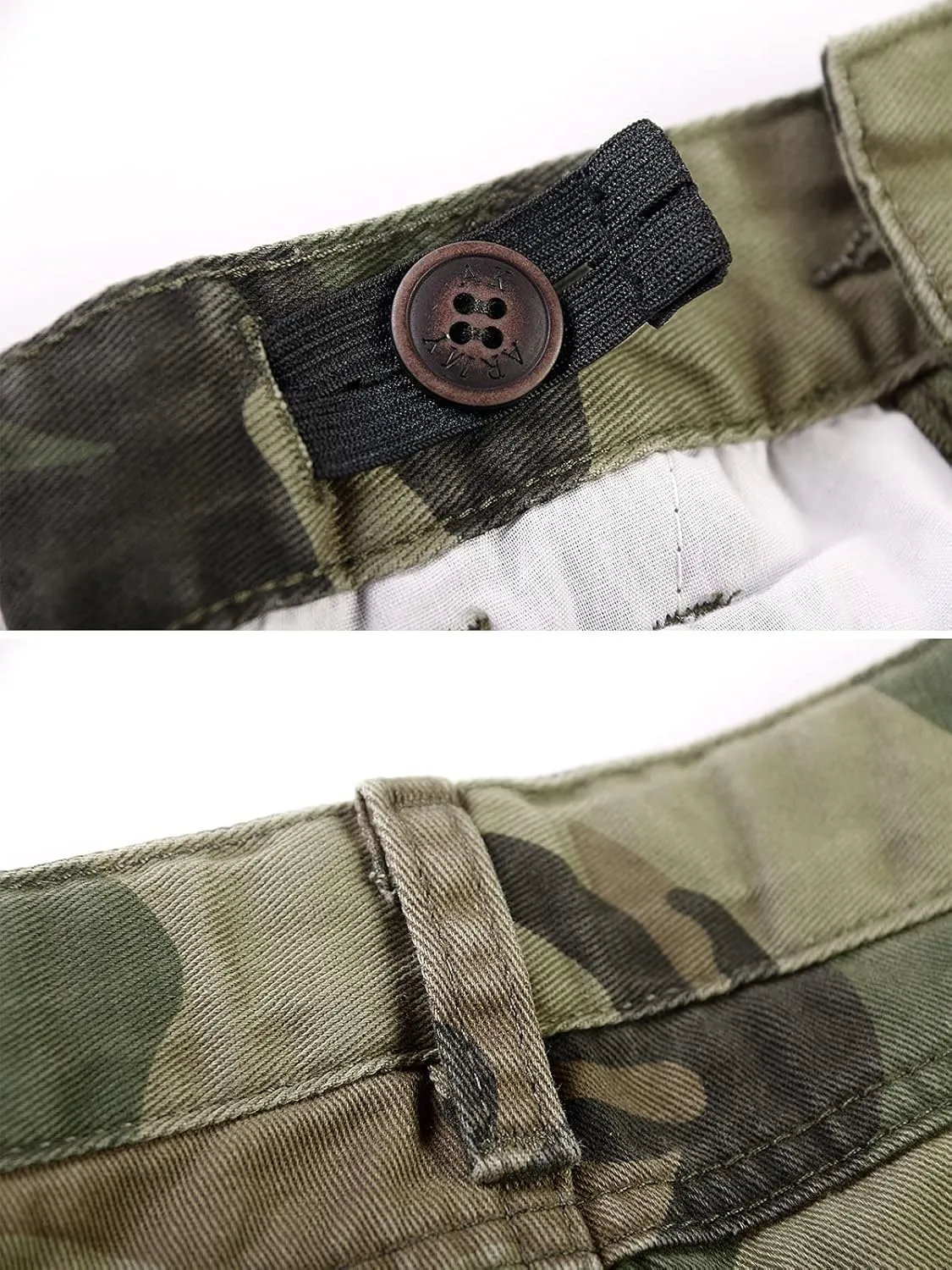 Boys' Camo Military Cargo Pants, 8 Pockets Casual Outdoor Scout Hiking Trousers
