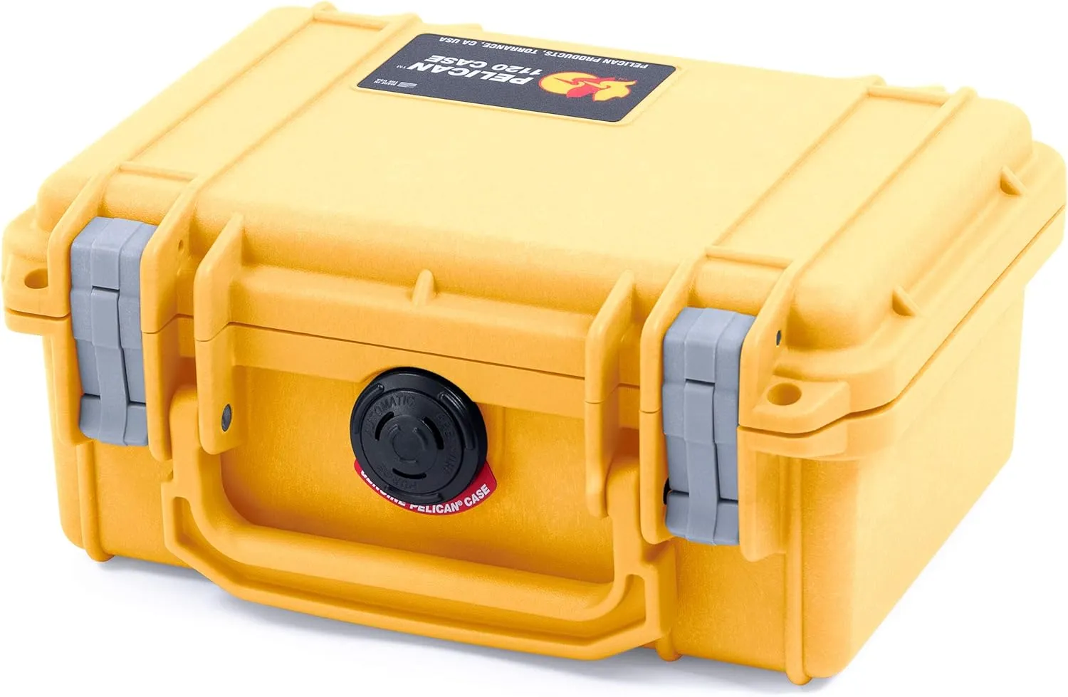 ColorCase Pelican Protector 1120 Case Yellow - Small Size Waterproof Case (Case Only) - Silver Latches