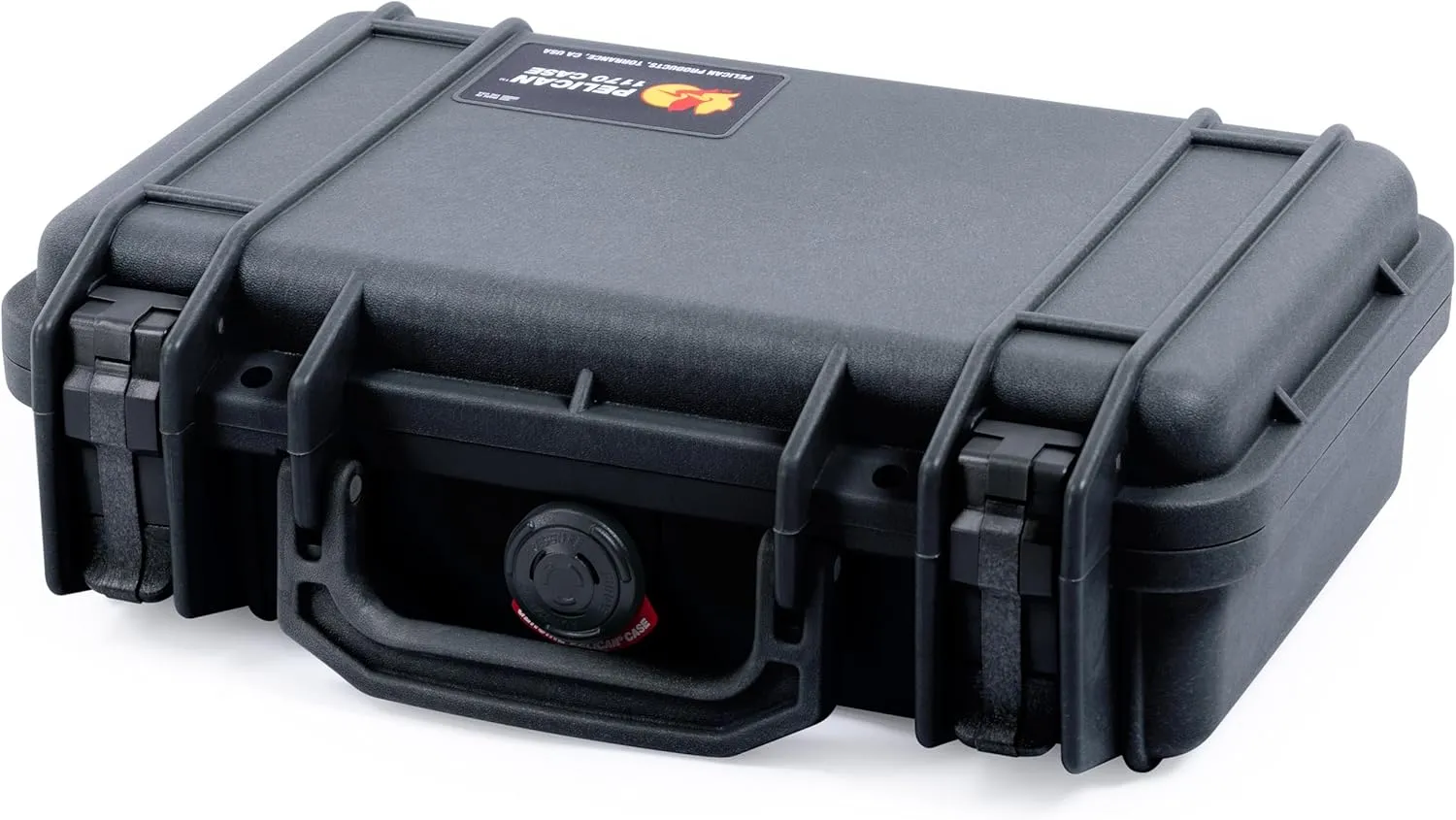 ColorCase Pelican Protector 1170 Case Black - Small Size Waterproof Case with Pick & Pluck Foam & Convoluted Lid Foam - Black Latches
