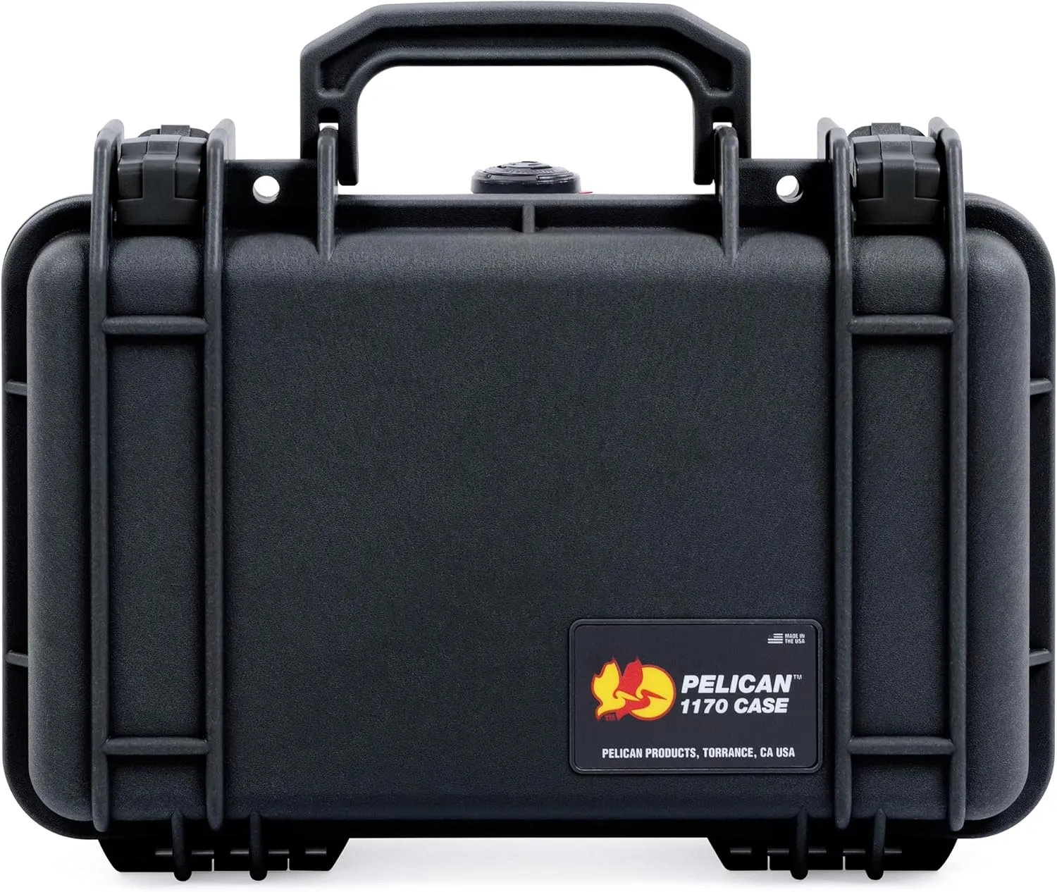 ColorCase Pelican Protector 1170 Case Black - Small Size Waterproof Case with Pick & Pluck Foam & Convoluted Lid Foam - Black Latches