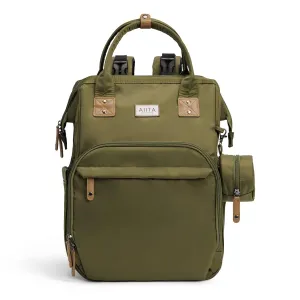 Diaper Bag Backpack, Multifunction Diaper Bag with Changing Pad, Baby Diaper Bags for Boys Girls, Stylish Large Capacity Travel Backpack for Moms Dads, Baby Shower Gifts,Unisex  Olive Green