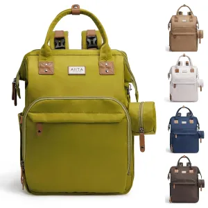 Diaper Bag Backpack, Multifunction Diaper Bag with Changing Station, Stylish Baby Bags, Large Unisex Diaper Backpack for Mom and Dad, Baby Registry Search, Portable Changing Pad  Yellow Green