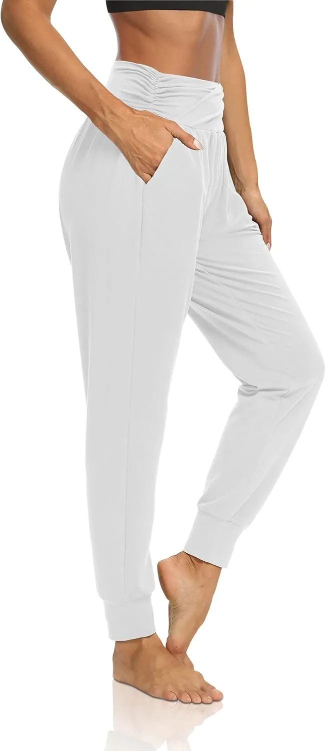 DIBAOLONG Womens Yoga Sweatpants Loose Workout Harem Joggers Casual Comfy Lounge Pajama Pants with Pockets