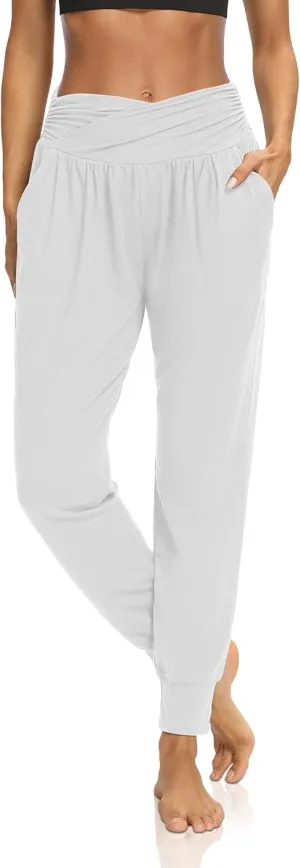 DIBAOLONG Womens Yoga Sweatpants Loose Workout Harem Joggers Casual Comfy Lounge Pajama Pants with Pockets