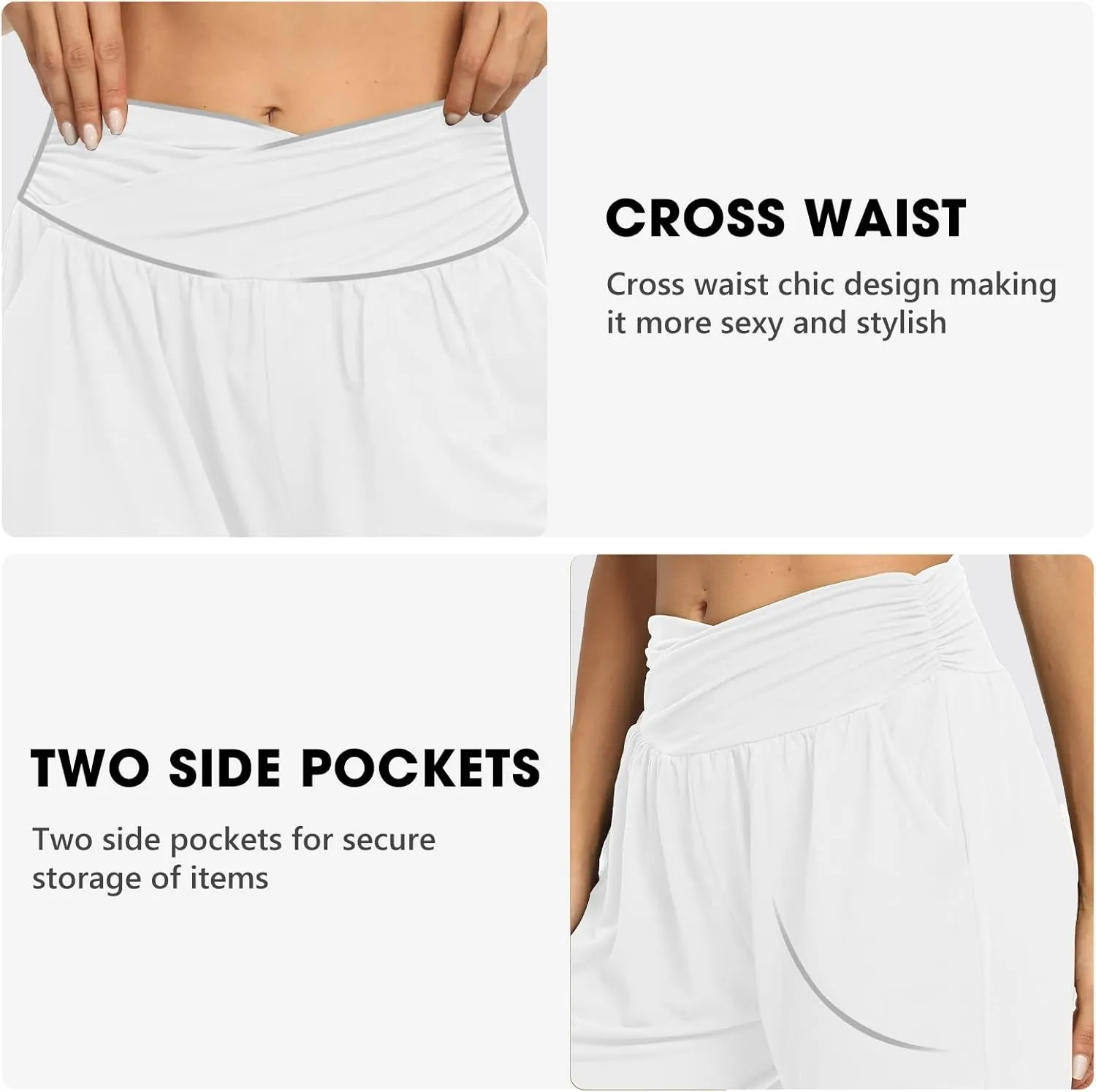 DIBAOLONG Womens Yoga Sweatpants Loose Workout Harem Joggers Casual Comfy Lounge Pajama Pants with Pockets