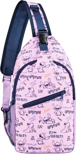 Disney Stitch Crossbody Bags for Women Backpack Sling Bag for Teens Chest Bag Travel Essentials Stitch Gifts for Girls