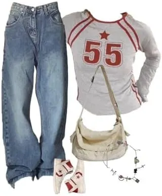 EMMIOL Wide Leg Jeans for Women - Low Waist Baggy Loose Boyfriends Denim Pants - Y2K 90S Style