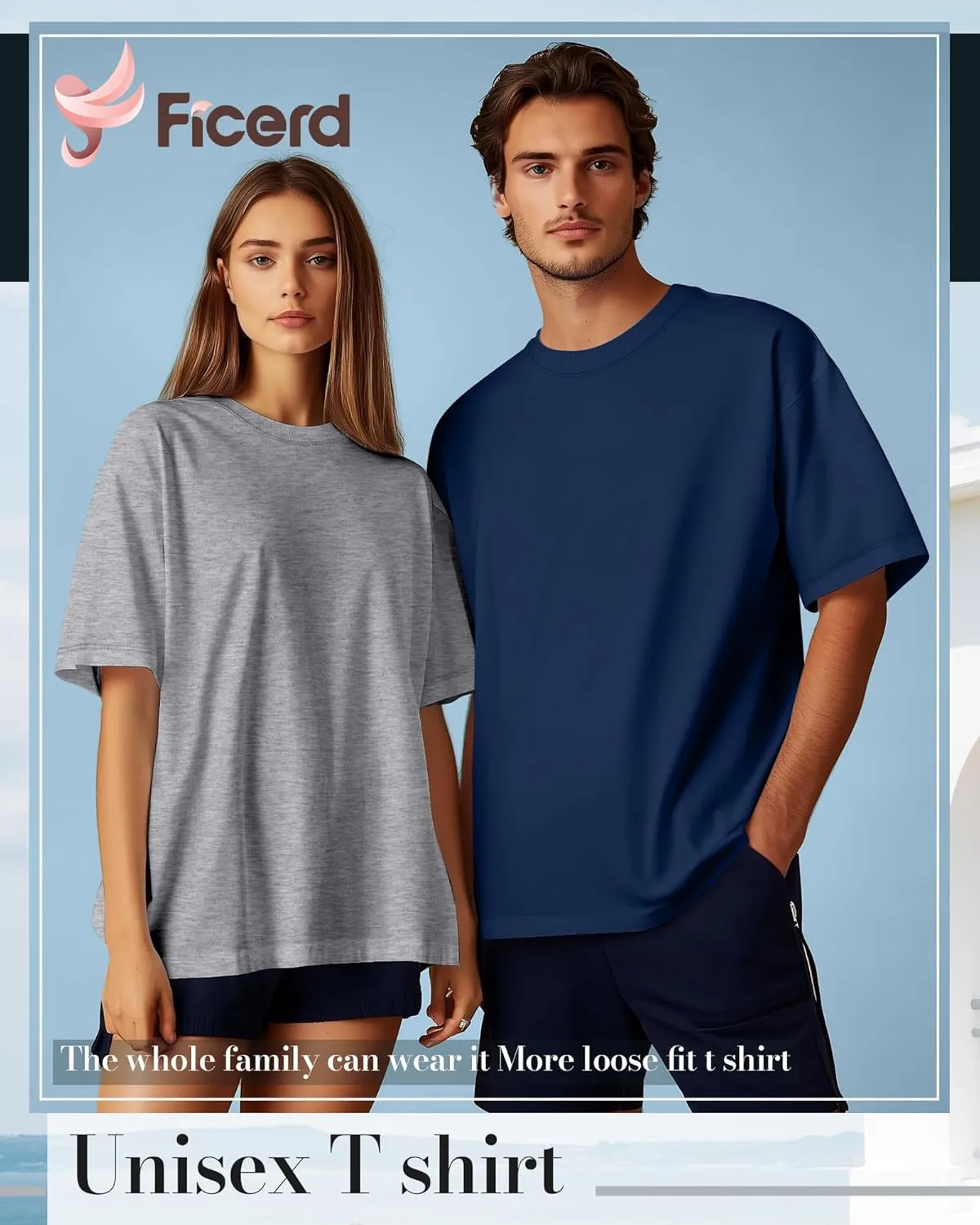 Ficerd 5 Pack Men's Big and Tall Shirts Short Sleeve Cotton Tee Summer Crew Neck Oversize Top Loose Fit Shirt Multipack