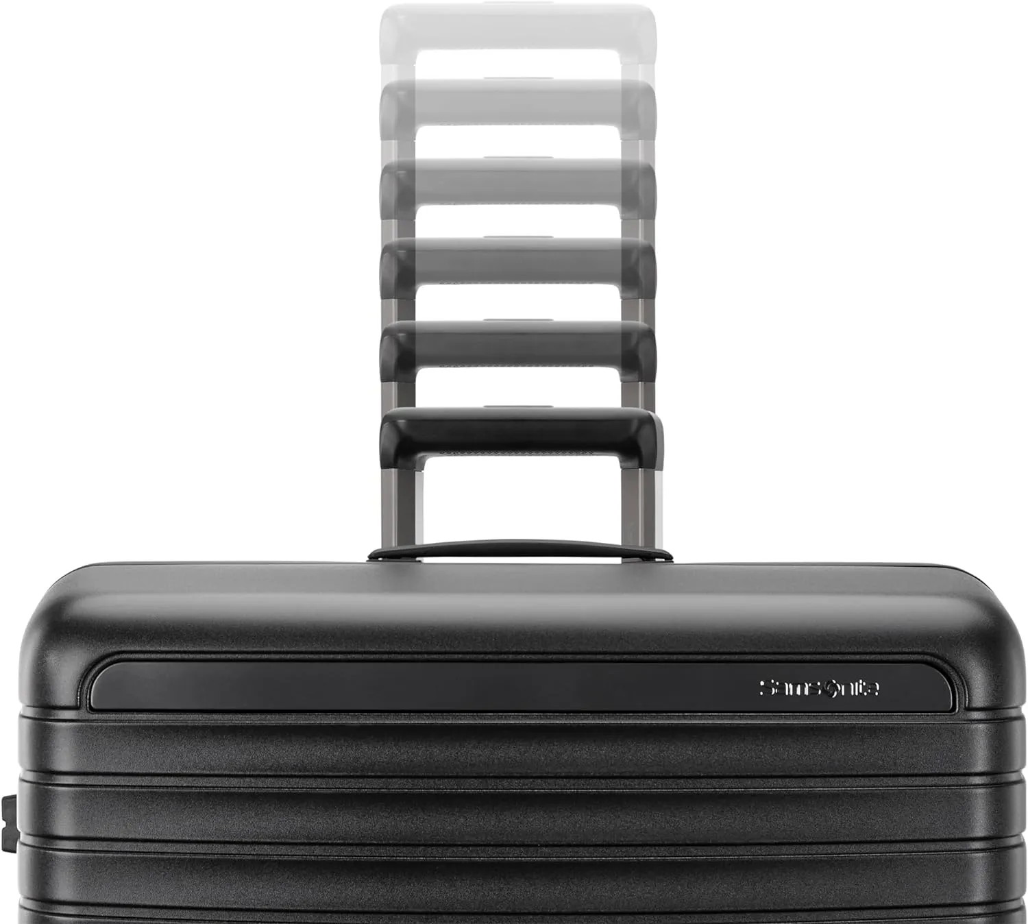 Framelock Max 29" Large Checked Hardshell Zipperless Luggage - Highly Secure Integrated Eazylock Mechanism - RightHeight Adjustable Handle - 360 Spinner Wheels - Airline Approved - Asphalt Black