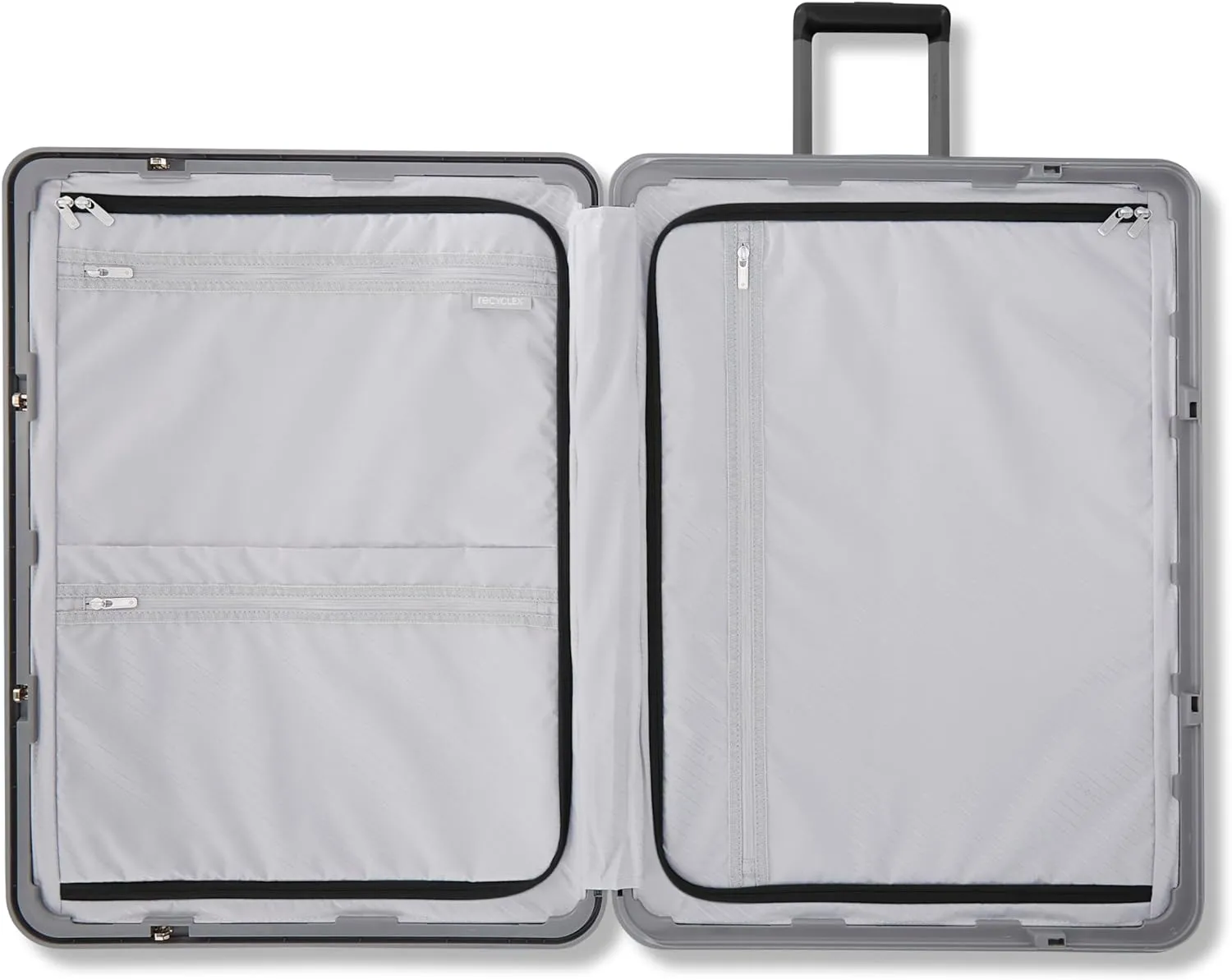 Framelock Max 29" Large Checked Hardshell Zipperless Luggage - Highly Secure Integrated Eazylock Mechanism - RightHeight Adjustable Handle - 360 Spinner Wheels - Airline Approved - Asphalt Black