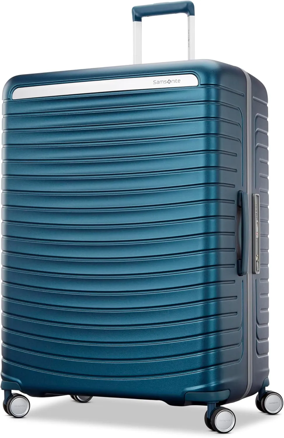 Framelock Max 29" Large Checked Hardshell Zipperless Luggage - Highly Secure Integrated Eazylock Mechanism - RightHeight Adjustable Handle - 360 Spinner Wheels - Airline Approved - Emerald Teal