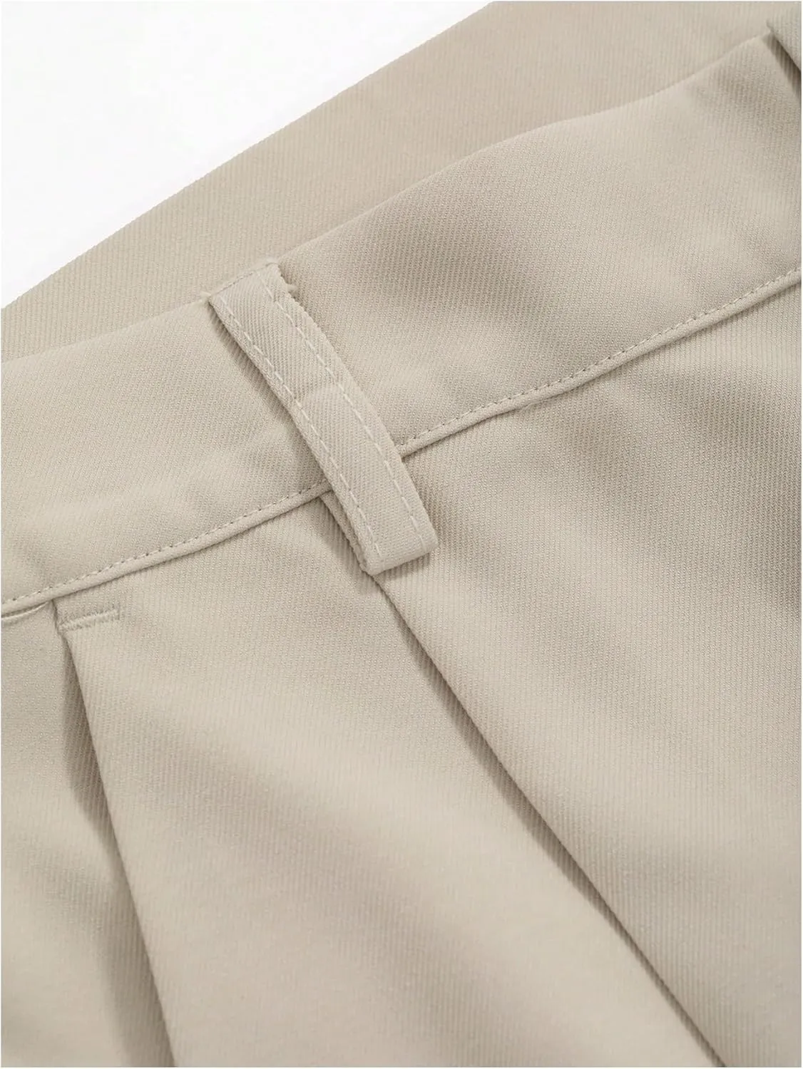 GORGLITTER Men's Pleated Dress Pants High Waisted Work Office Business Tapered Suit Pants with Pockets
