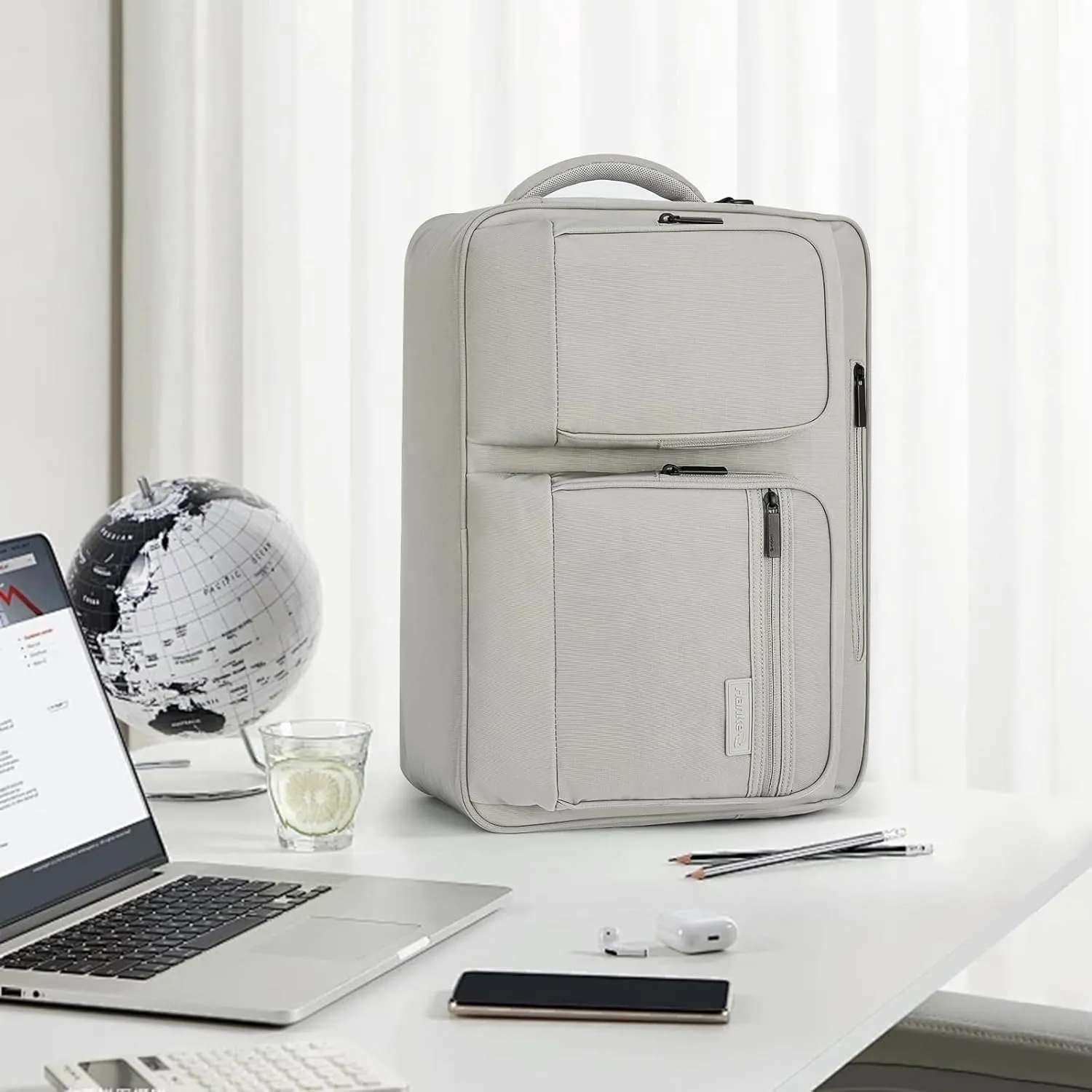Hanke Multifunctional Carry On Luggage Bag, Personal Item Travel Bag 18x14x8 Airline Approved, Lightweight Under Seat Bags for Airplanes, Overnight Weekender Bags for Women, Rock Grey