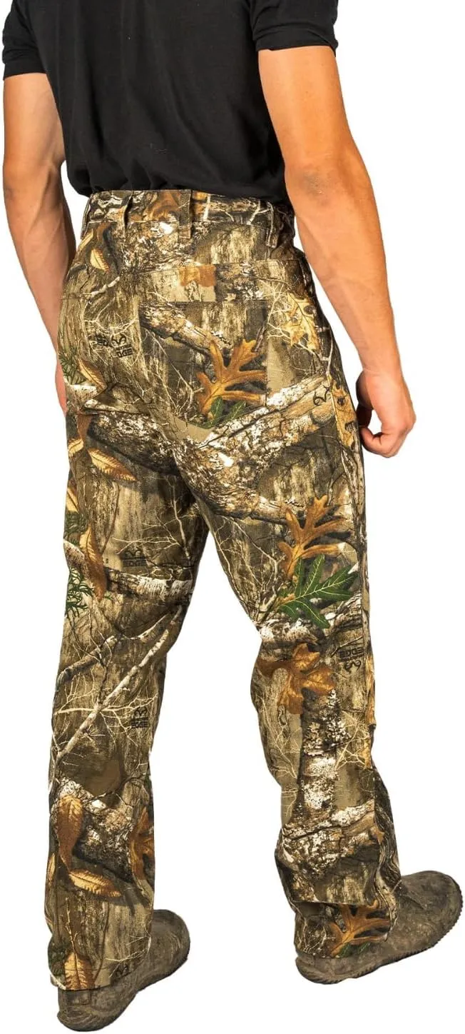 HOT SHOT Mens Flannel Lined Camo Hunting Pants  Camouflage Outdoor Pants for Men