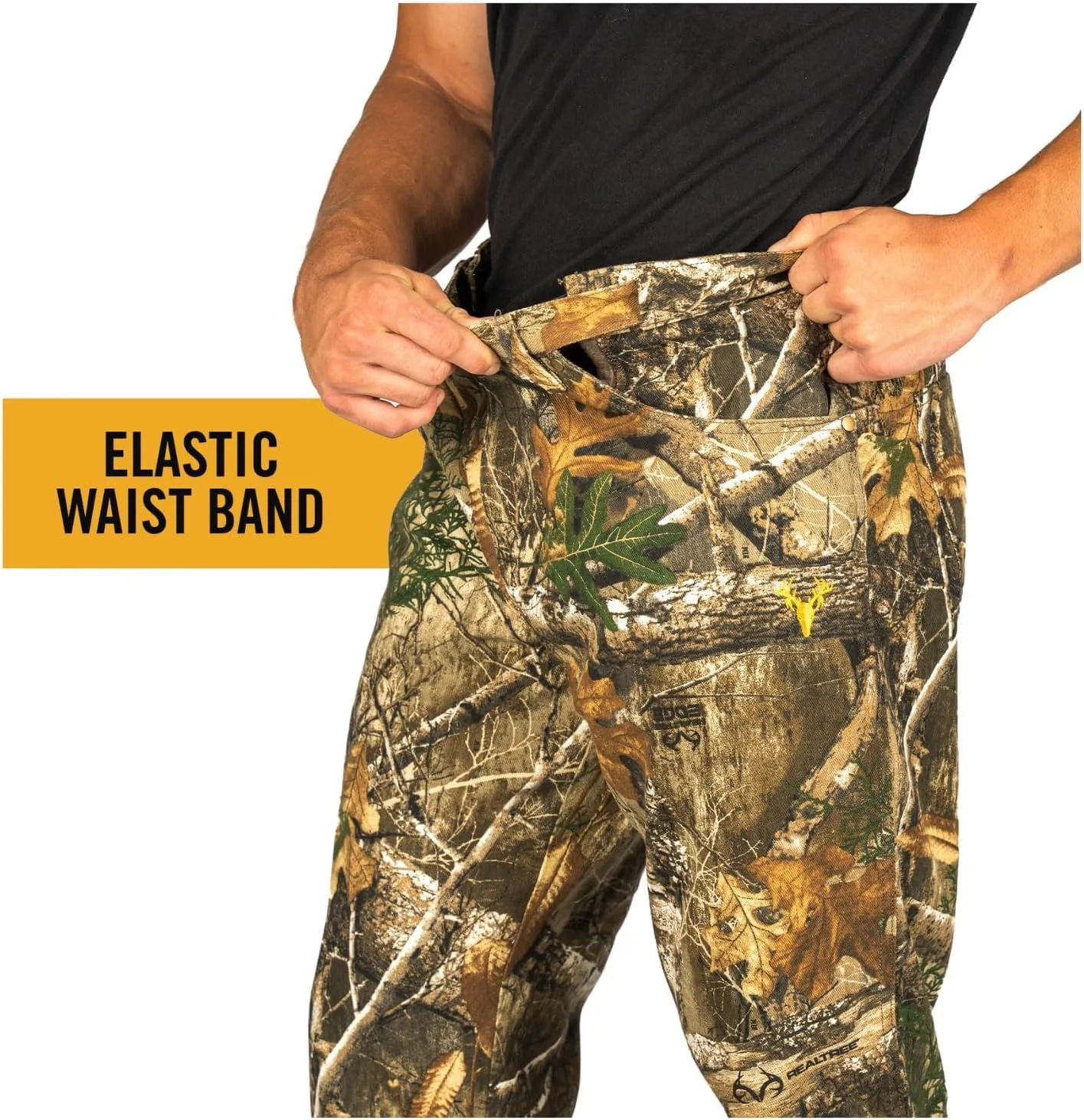 HOT SHOT Mens Flannel Lined Camo Hunting Pants  Camouflage Outdoor Pants for Men