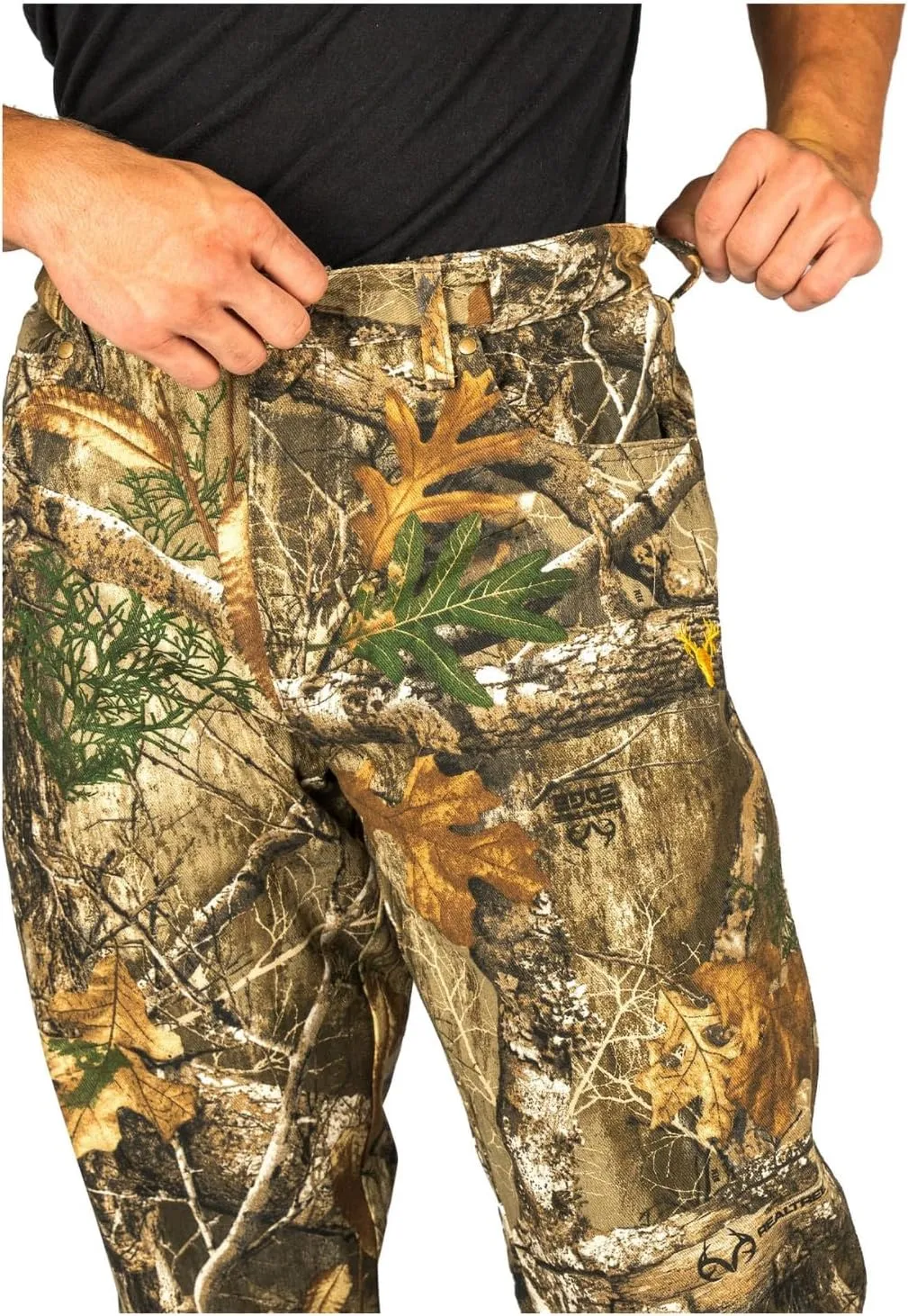 HOT SHOT Mens Flannel Lined Camo Hunting Pants  Camouflage Outdoor Pants for Men