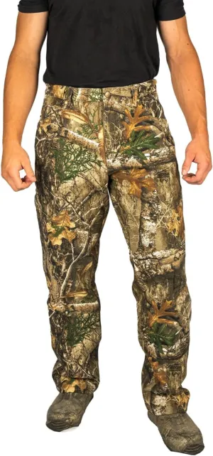 HOT SHOT Mens Flannel Lined Camo Hunting Pants  Camouflage Outdoor Pants for Men