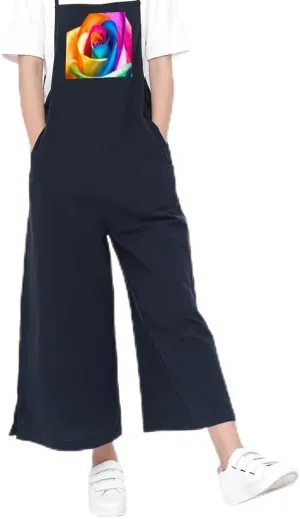 IMAYONDIA Women's Jumpsuits Casual Long Rompers Wide Leg Baggy Bibs Overalls Pants S-5XL