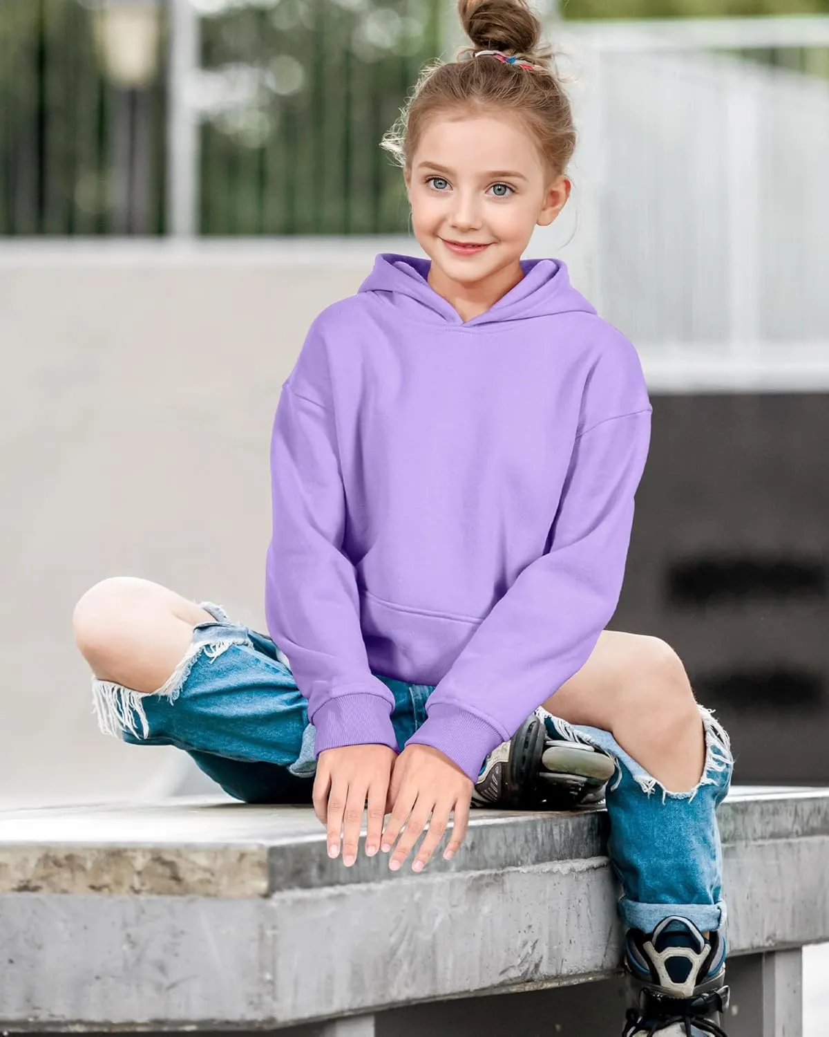 KEREDA Hoodies for Teen Girls Fashion Sweatshirt Fleece Pullover Tops Kids Clothes 7-14 Years