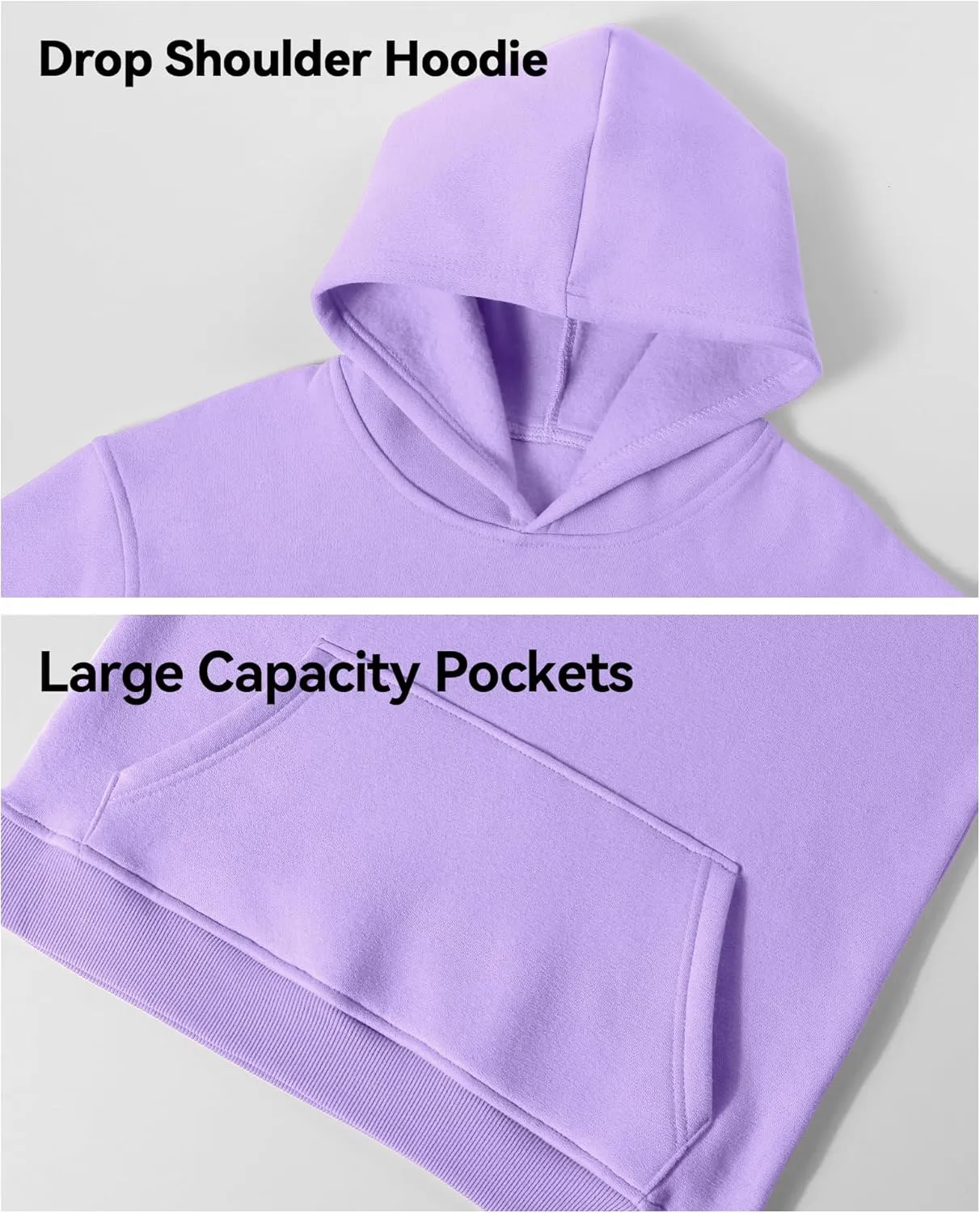 KEREDA Hoodies for Teen Girls Fashion Sweatshirt Fleece Pullover Tops Kids Clothes 7-14 Years