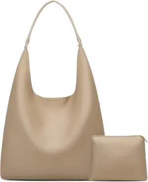 KKXIU Hobo Bags for Women Soft Vegan Leather Tote Purse Bag Slouchy Shoulder Handbag