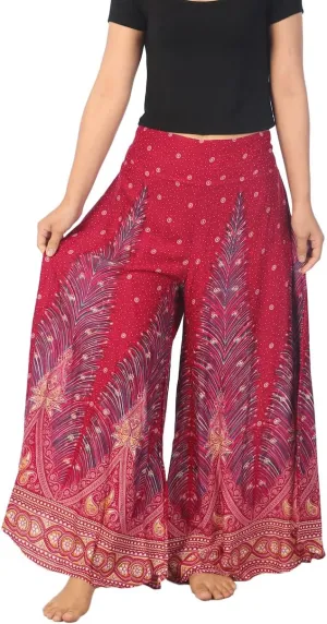 Lannaclothesdesign Palazzo Pants for Women Wide Leg Boho Harem Yoga Pants S M L XL Sizes