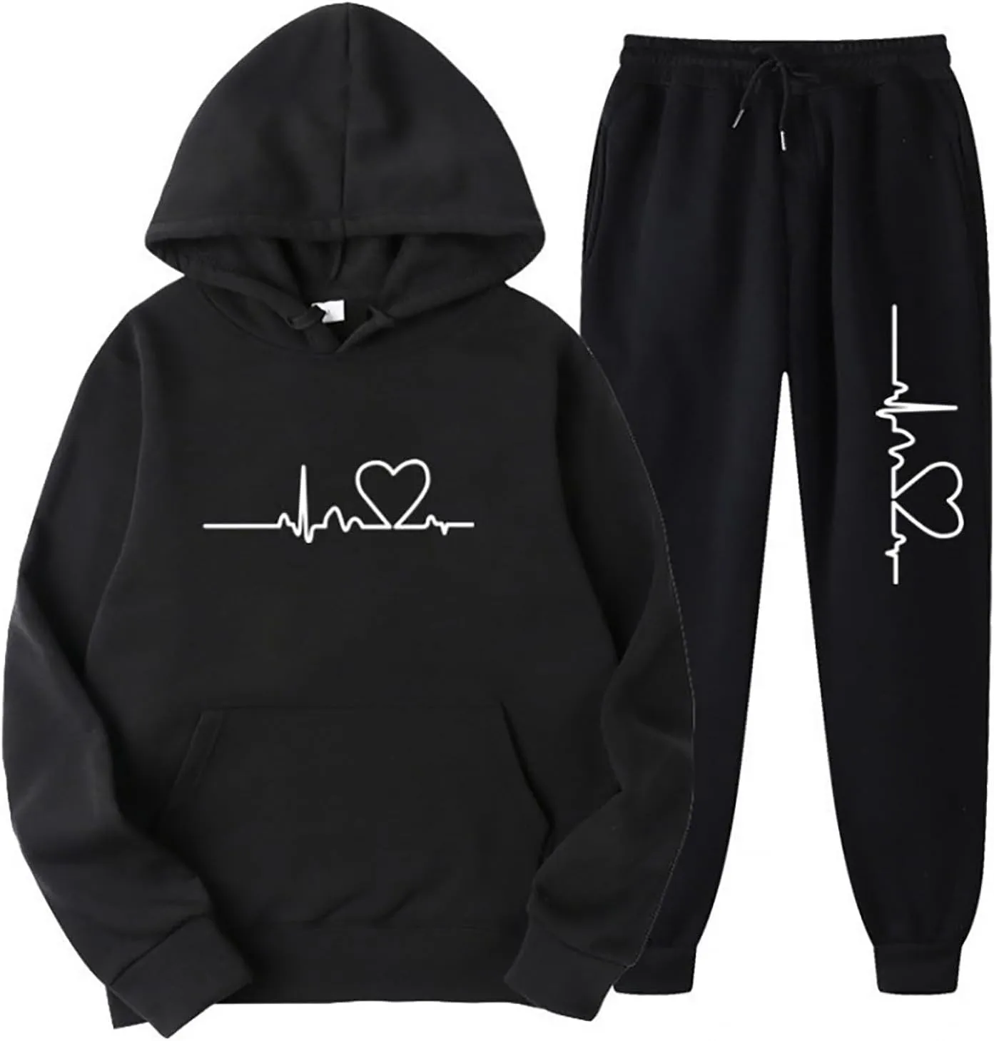Lounge Sets for Women Two Piece Outfits Sweatsuits Graphic Hoodies Sweatpants 2 Piece Tracksuit Set 2024 Fall Trendy