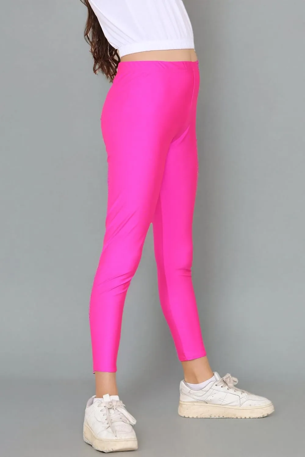 Loxdonz Girls Athletic Leggings Kids Dance Workout Running Yoga Pants Ballet Gymnastics Tights