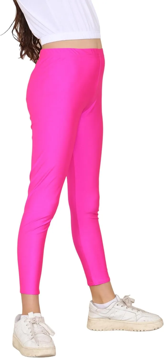 Loxdonz Girls Athletic Leggings Kids Dance Workout Running Yoga Pants Ballet Gymnastics Tights