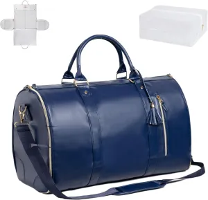 Luux Bags Travel Duffel Bag, Convertible Garment Duffle Bags for Travel, 2 in 1 Hanging Suitcase Suit Foldable Travel Duffel (A)