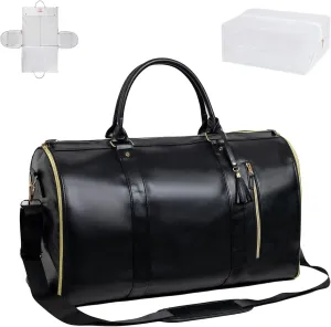 Luux Bags Travel Duffel Bag, Convertible Garment Duffle Bags for Travel, 2 in 1 Hanging Suitcase Suit Foldable Travel Duffel (B)