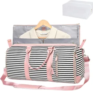 Luux Bags Travel Duffel Bag, Convertible Garment Duffle Bags for Travel, 2 in 1 Hanging Suitcase Suit Foldable Travel Duffel (G)