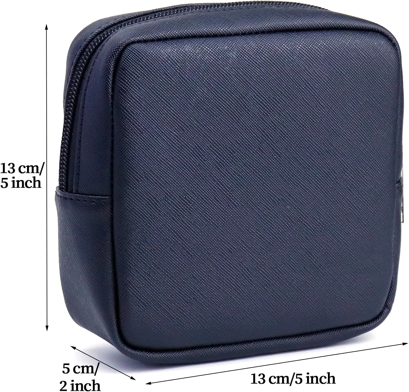 Makeup Bag Travel Cosmetic Case Toiletry Bag with Zipper, Portable Make Up Organizer Traveling Compact Car Bag for Essentials (Black)