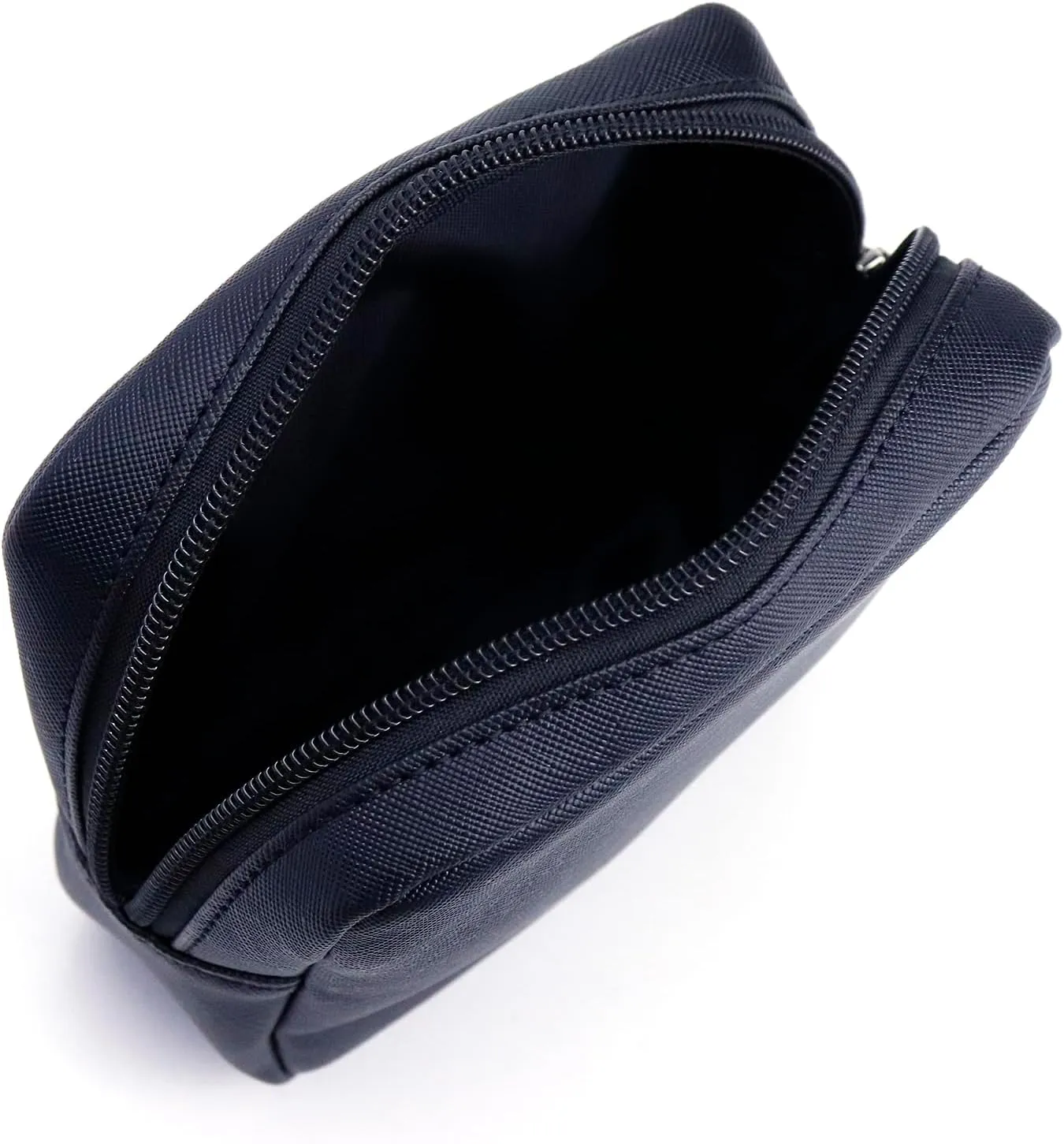 Makeup Bag Travel Cosmetic Case Toiletry Bag with Zipper, Portable Make Up Organizer Traveling Compact Car Bag for Essentials (Black)