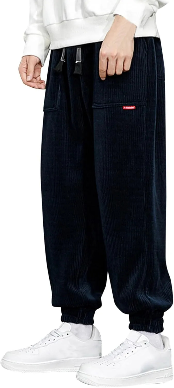 Male Autumn and Winter Heavy Corduroy Thickened Solid Color Trousers 8 Year